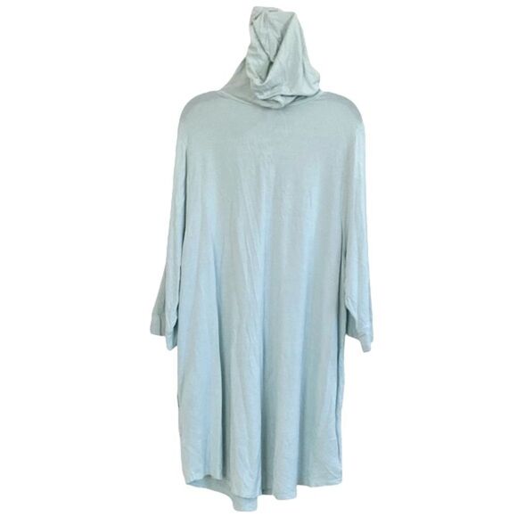 Kookaburra by UGG Pale Mint Green Oversize Hoodie Lace Up Front Tunic Top Sz 1X - Picture 4 of 12